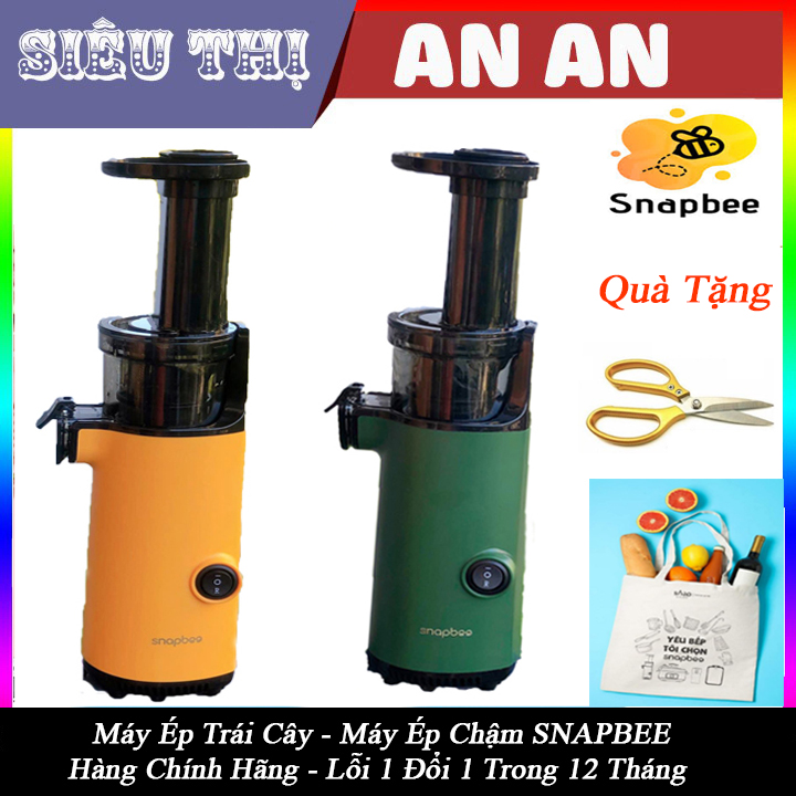 Máy ép chậm SnapBee máy ép trái cây hoa quả SK-202VN 130W nhỏ gọn mạnh mẽ ép kiệt bã tháo lắp dễ dàng màu xanh BH 12 tháng ( lỗi 1 đổi 1)