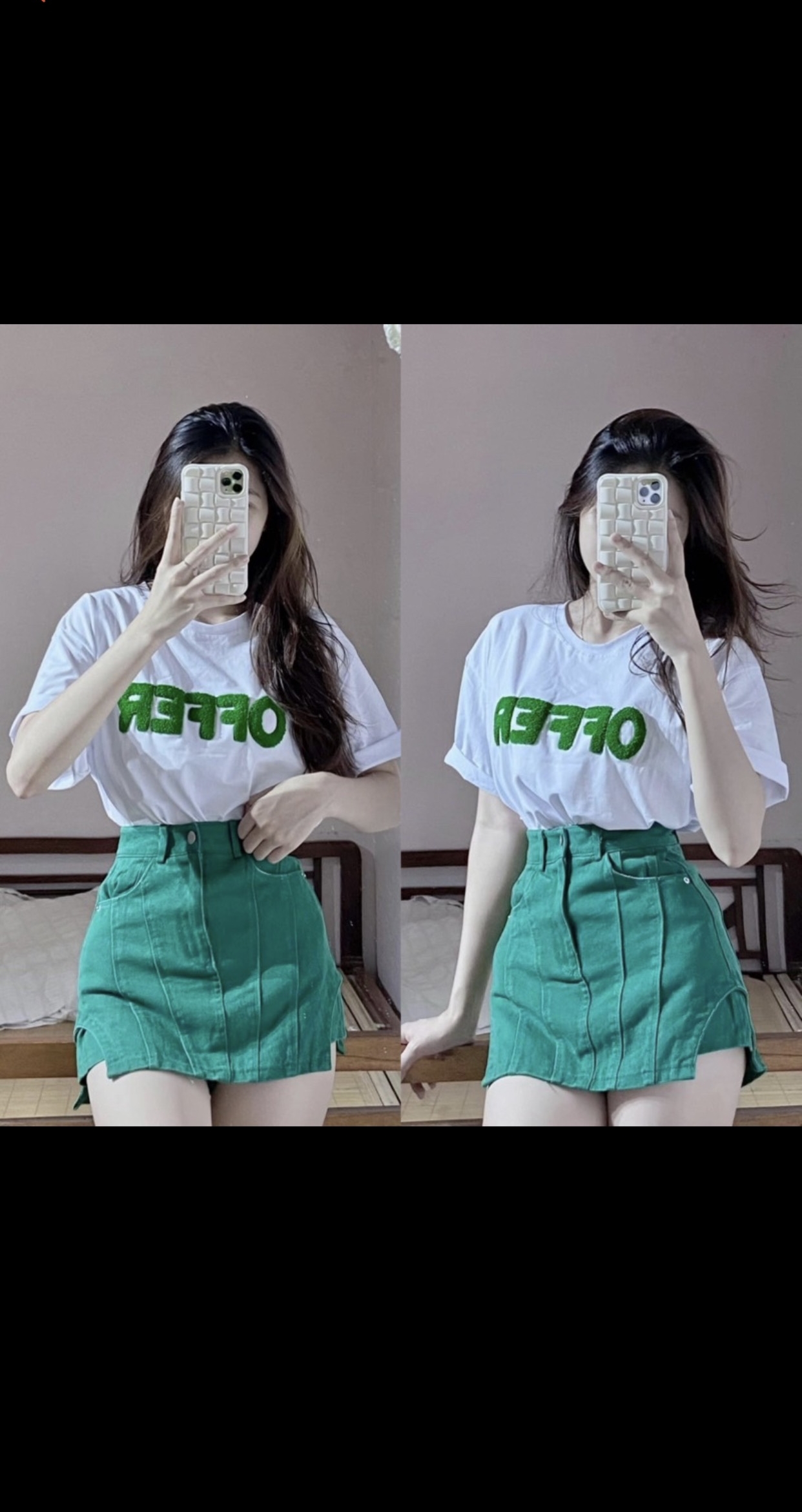Quần giả váy chất nhung tăm