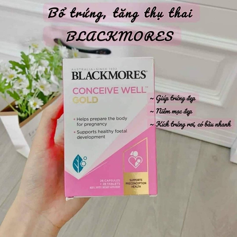 Viên Bổ Trứng Blackmores- Tăng Khả Năng Thụ Thai Blackmores Conceive Well Gold 56 Viên Úc