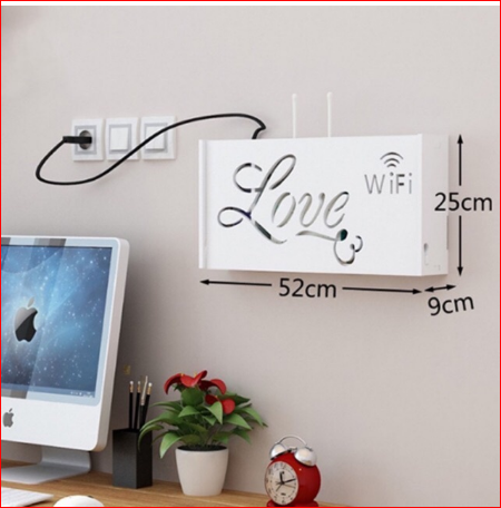 Hộp đựng modem wifi họa tiết CON MÈO IG345 - CHỮ LOVE IG346