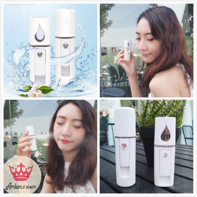 Máy phun sương tạo ẩm Nano Moisture Spray, máy phun sương, xông mặt mini tạo ẩm kết hợp dưỡng da