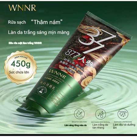 Sữa Rửa Mặt Làm Trắng Da WNNR- Chiết Xuất Từ Nhân Sâm & Thảo Dược Làm Sạch Dạ Mặt