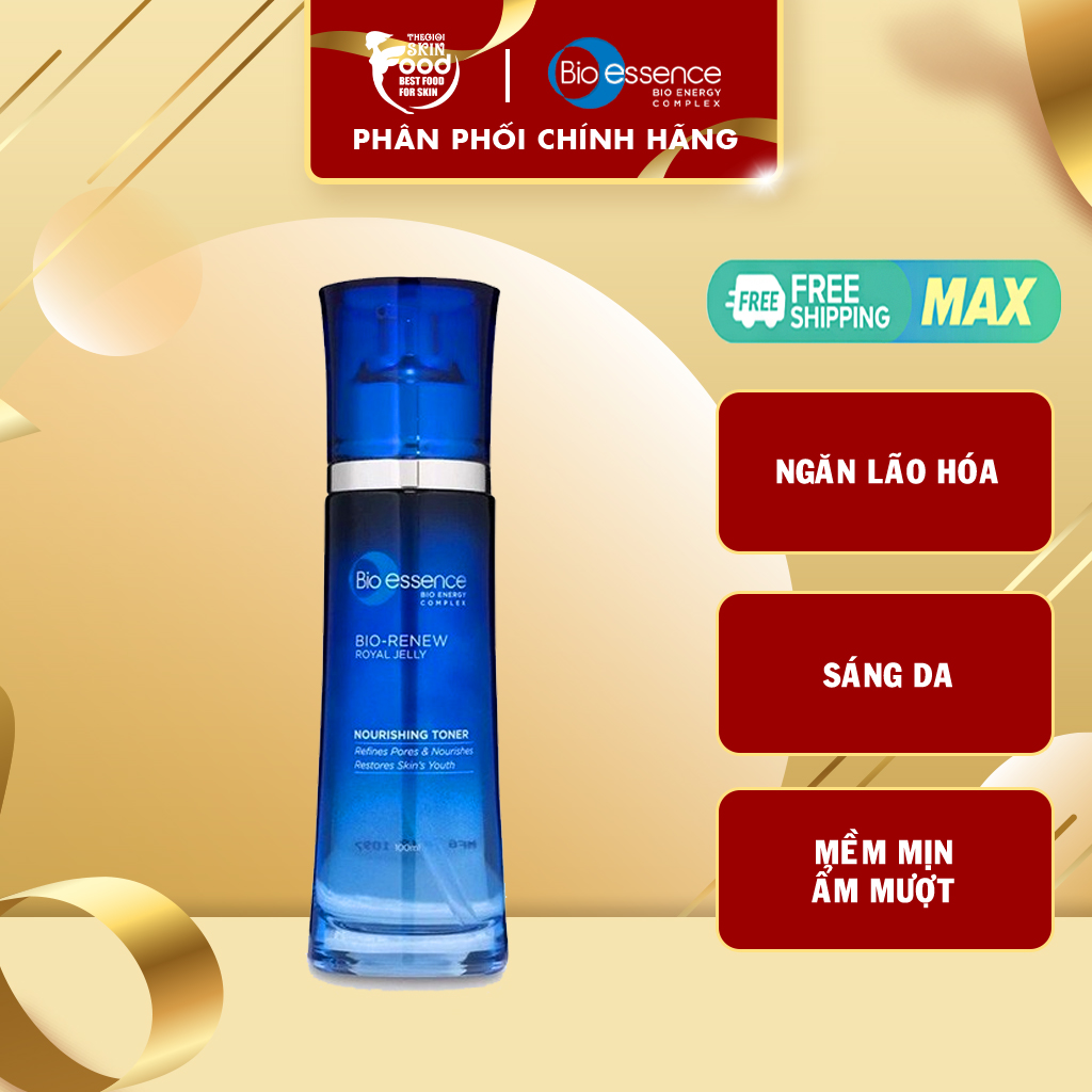 Nước Cân Bằng Dưỡng Da Chiết Xuất Sữa Ong Chúa Bio-essence Bio-Renew Nourishing Toner 100ml
