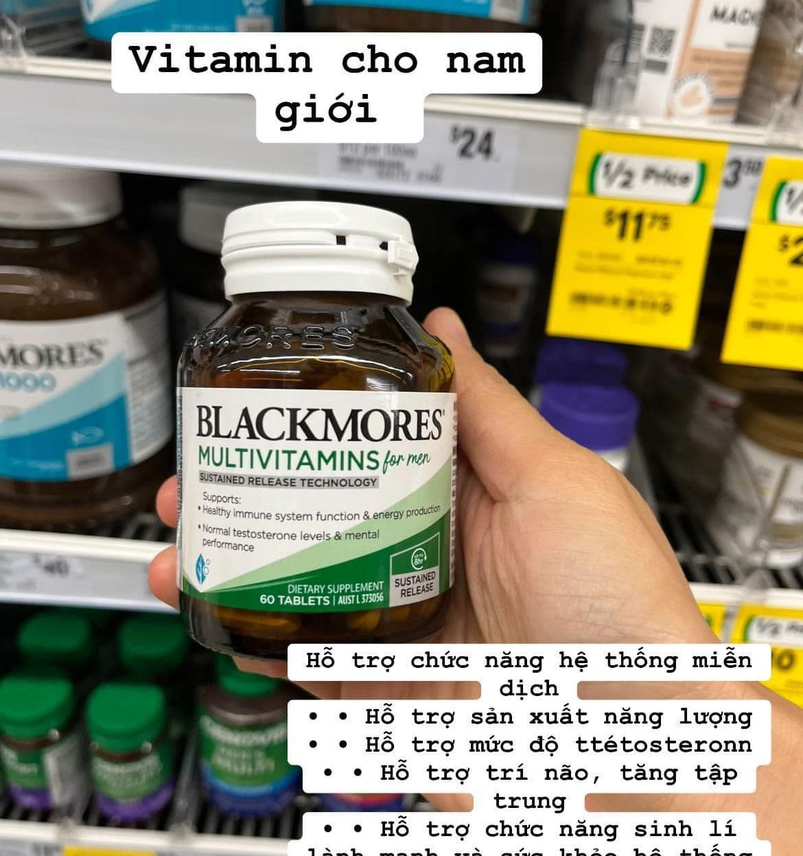 Vitamin tổng hợp nam - Blackmores Multivitamin For Men - 60 viên