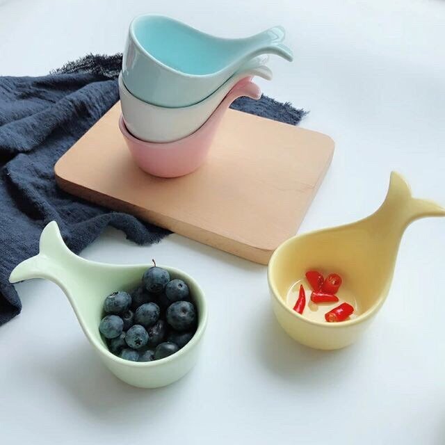 Chén sứ ăn dặm hình đuôi cá đáng yêu