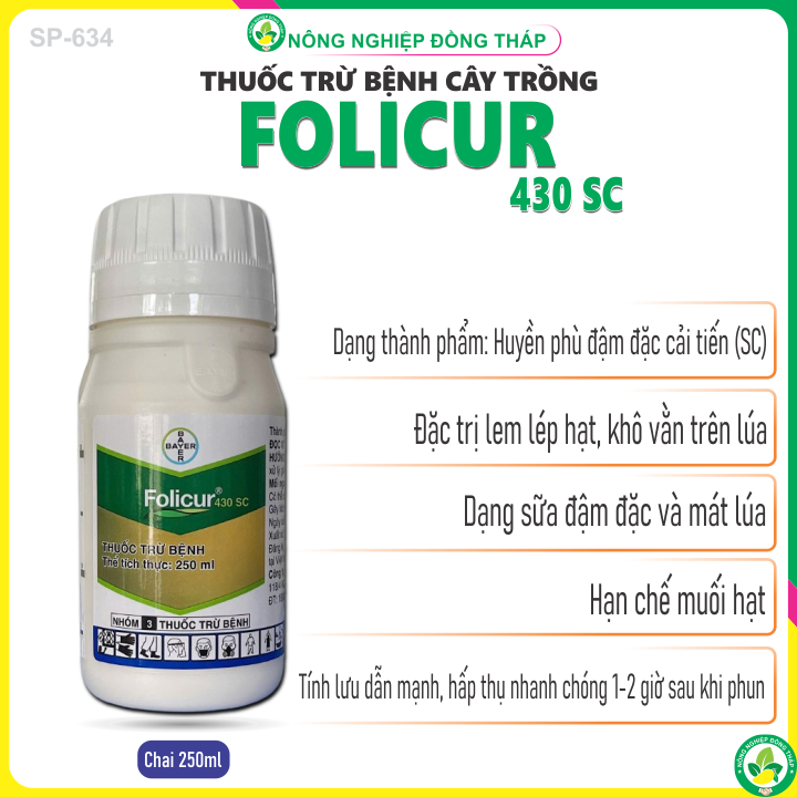  Thuốc Trừ Bệnh Cây Trồng Folicur 430SC – Dạng sữa  Chai 250ml  