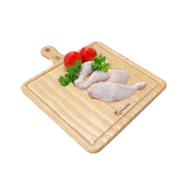 [Thớt]_Thớt gỗ vuông tay cầm, t.phẩm sống | Mina Shop Q12_ Gỗ Đức Thành - 06433Q12_Thớt gỗ, thớt có tay cầm_ thớt trang trí thức ăn, màu sắc sáng từ nhiên không phủ phẩm màu, gỗ cao su, KT 37x28,5x1,5cm, cái/màng co