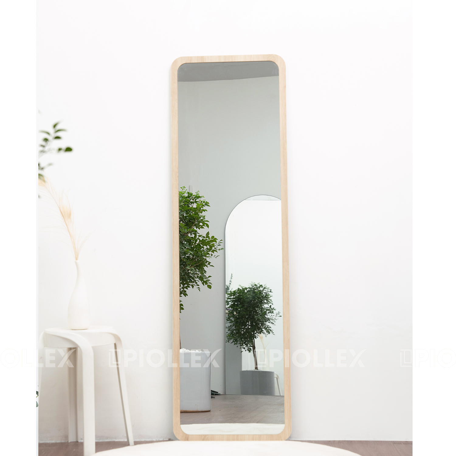 Gương soi toàn thân khung gỗ piollex bo góc 3 màu