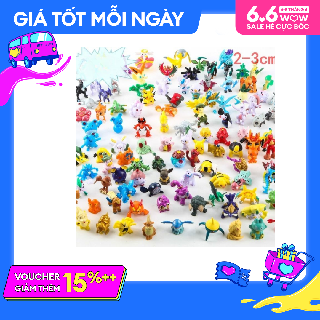 Mô Hình Pokemon Pikachu Bộ Sản Phẩm Bao Gồm 144 Nhân Vật Chibi Khác Nhau Cao 3cm Tượng Figure Anime