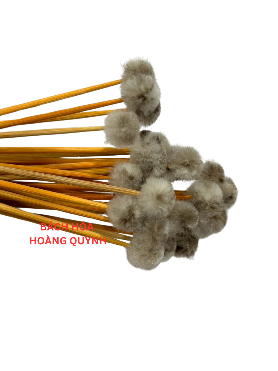 10cây bông ngoáy tai bông ráy tai , bông se tai thân gỗ đầu lông màu xám tự nhiên