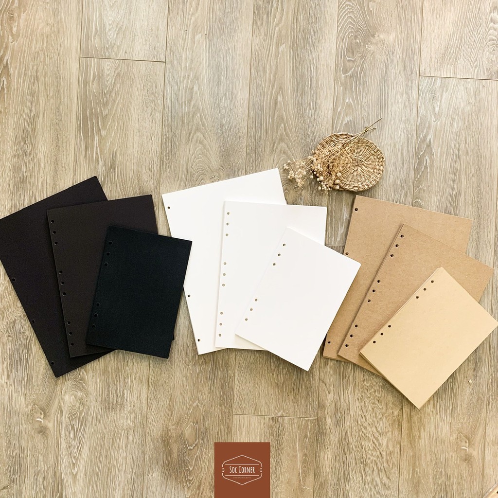 Giấy bìa cứng size a5/b5/a4 6 lỗ 300gsm