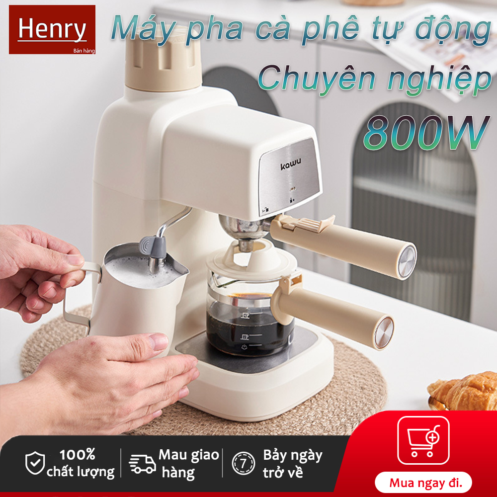 Henry Máy pha cà phê điện Máy pha cà phê 800W Máy xay sữa Máy pha cà phê