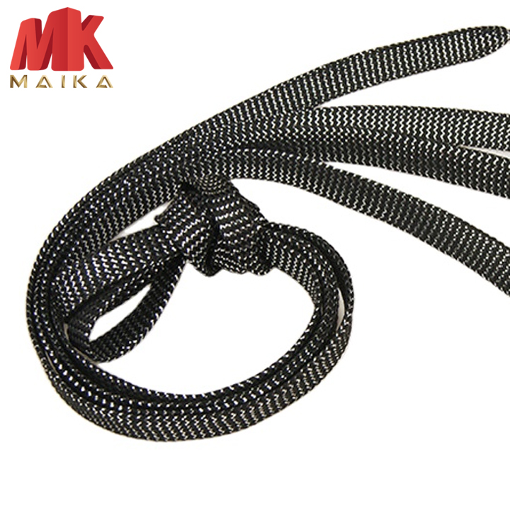 (1 đôi) - Dây Buộc Giày Sợi Dẹt Màu Đen Kim Tuyến Bạc MKPK5 110cm - dây giày nam nữ, dây giày thể thao dẹt, dây buộc giày thời trang, dây giày dù, dây dù, dây giày phượt, dây giày vải MK MAIKA