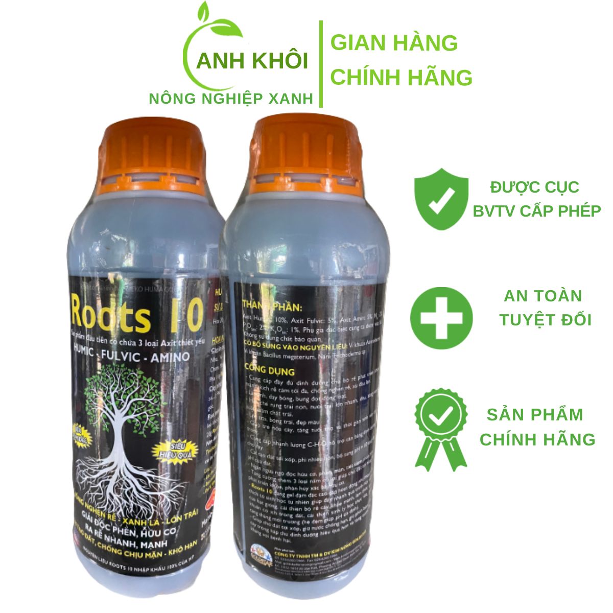 Phân bón kích rễ cực mạnh phục hồi cây xanh roots 10 usa 1000ml