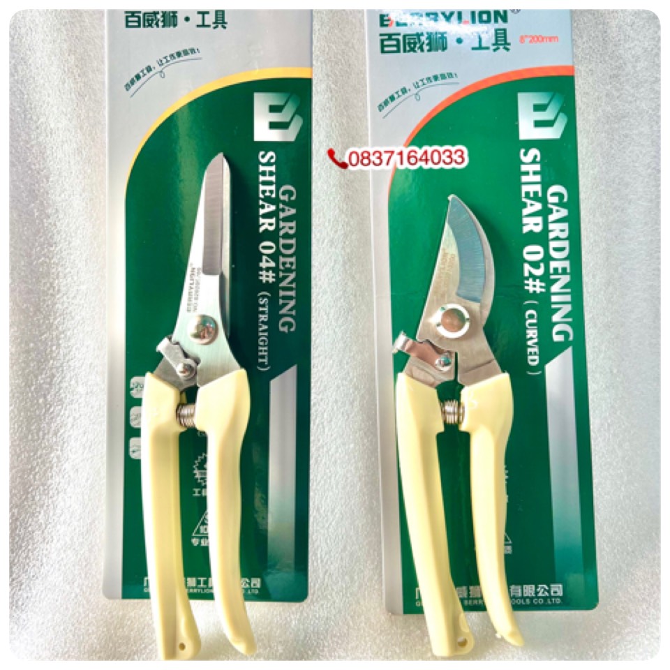Kéo cắt cành Trắng Thẳng, Trắng Cong Chính Hãng Berrylion