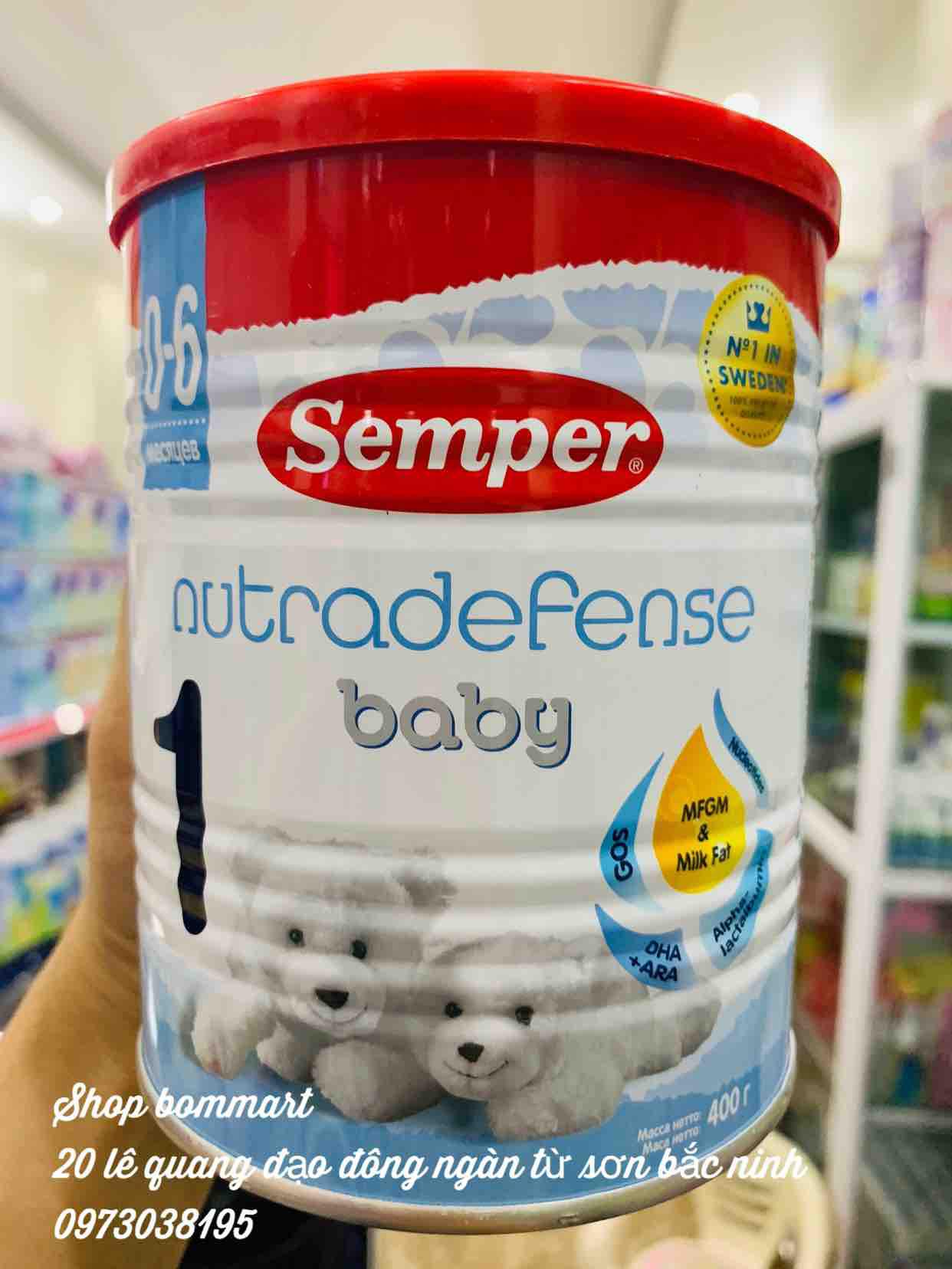 Sữa tăng cân semper nga hộp 400g cho bé từ 0-6 tháng