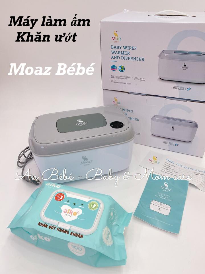 Máy làm ấm khăn ướt mùa đông dụng cụ trẻ sơ sinh máy làm ấm khăn ướt moaz bebe thiêt kế hiện đại nhỏ gọn hoạt động an toàn làm ấm nhanh chóng 2-3 phút màn hình hiển thị nhiệt độ mẹ muốn làm ấm khăn.