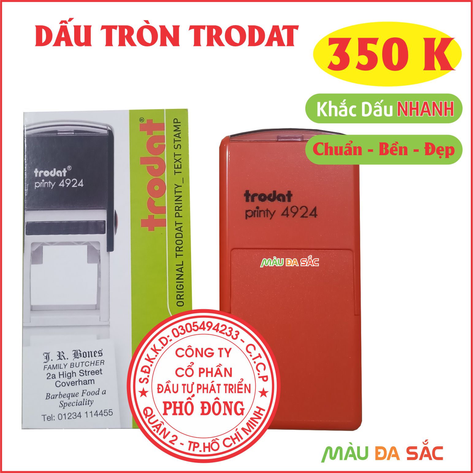 Dấu tròn tro dat hiệu đức sản xuất cao cấp