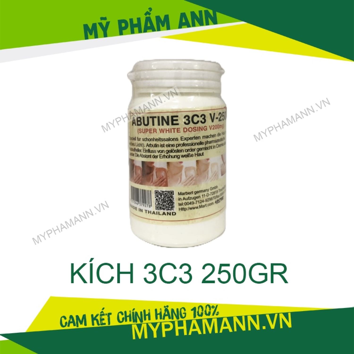 Kem kích trắng abutine 3c3 chính hãng kích trắng v250