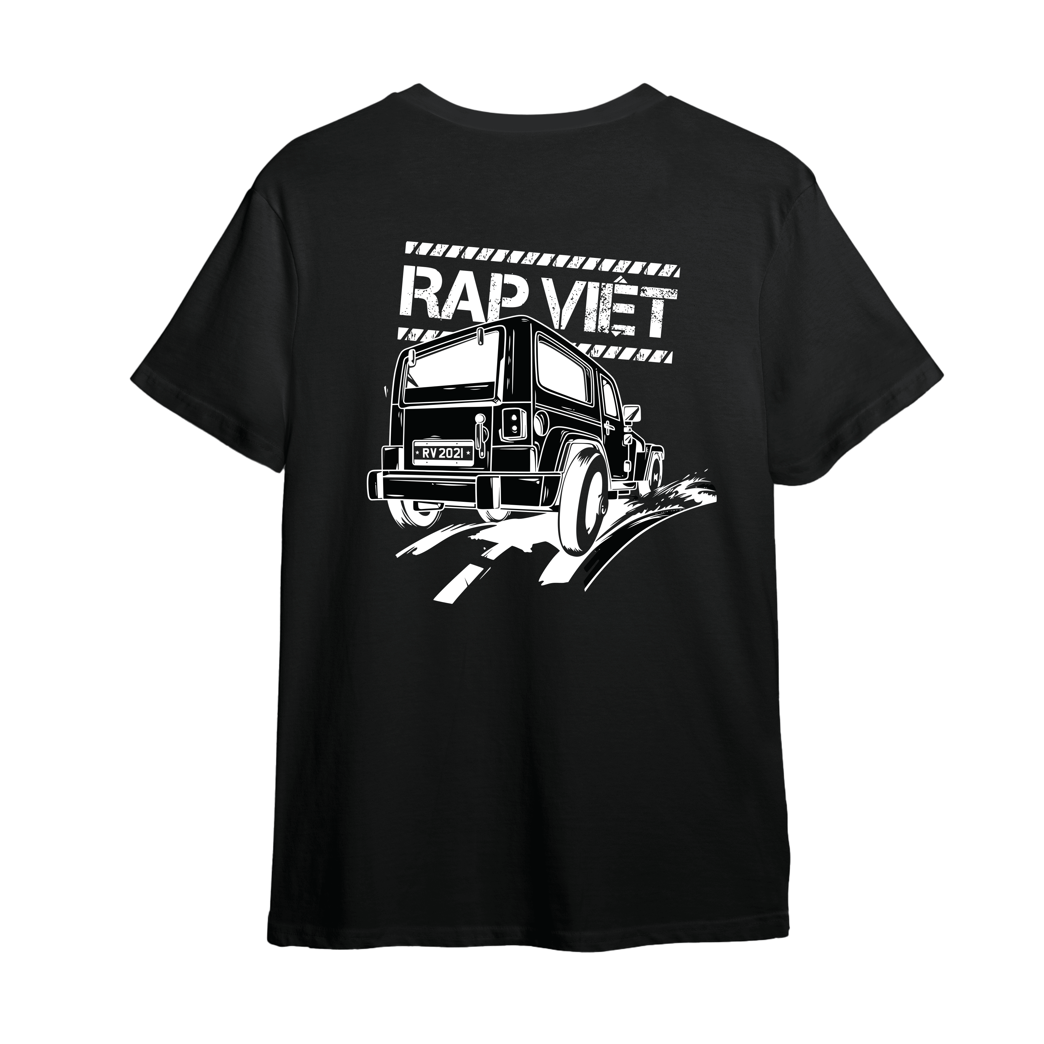 Áo thun rap việt hype đen tay ngắn cotton, oversized, unisex - rap việt hype t-shirt / black - vieshop