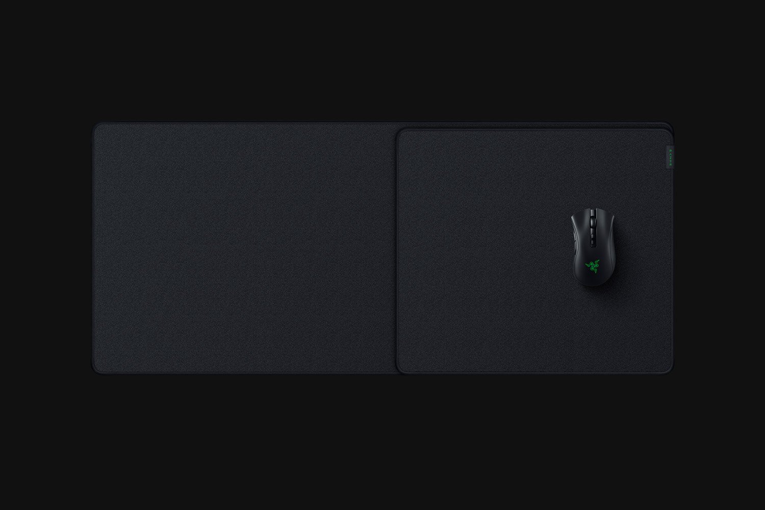 Razer Strider - Large Black Hybrid mouse mat with a soft base & smooth glide | Firm Gliding Surface | Anti-Slip Base | Rollable & Portable | Anti-Fraying Stitched E