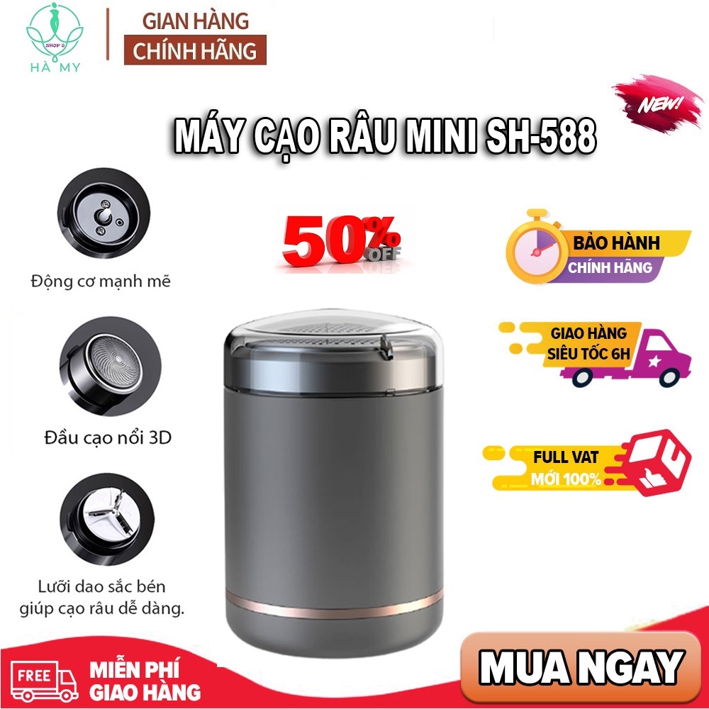 Máy Cạo Râu Điện Mini Cho Nam, Dao Cạo Điện Cầm Tay Shaver SH-588, Dao Cạo Cơ Thể Mặt Công Nghệ Nhật Bản,Pin Trâu Chống Nước(Bảo Hành Chính Hãng)
