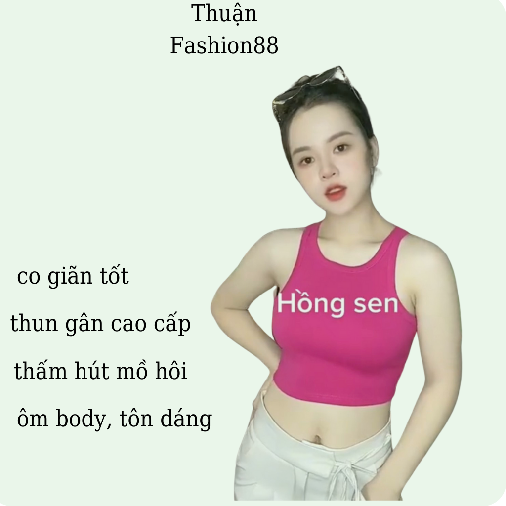 Áo 3 lỗ croptop nữ - áo ba lỗ sát nách thun gân co giãn cao cấp nhiều màu