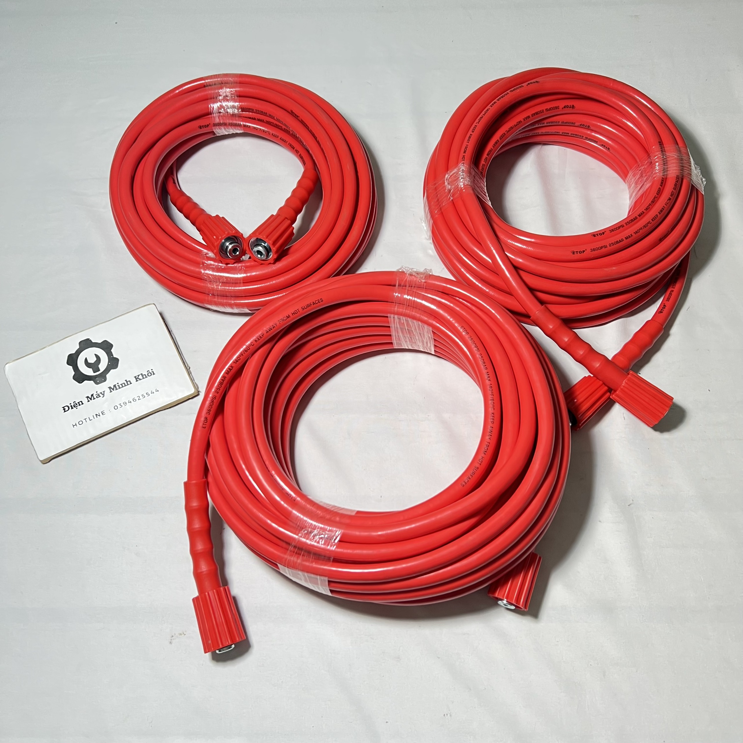 Dây rửa xe cao áp mềm dẻo 20M| dây xịt áp lực cao cho máy rửa xe ren 22MM| Dây cho máy rửa xe gia đình 2 đầu to
