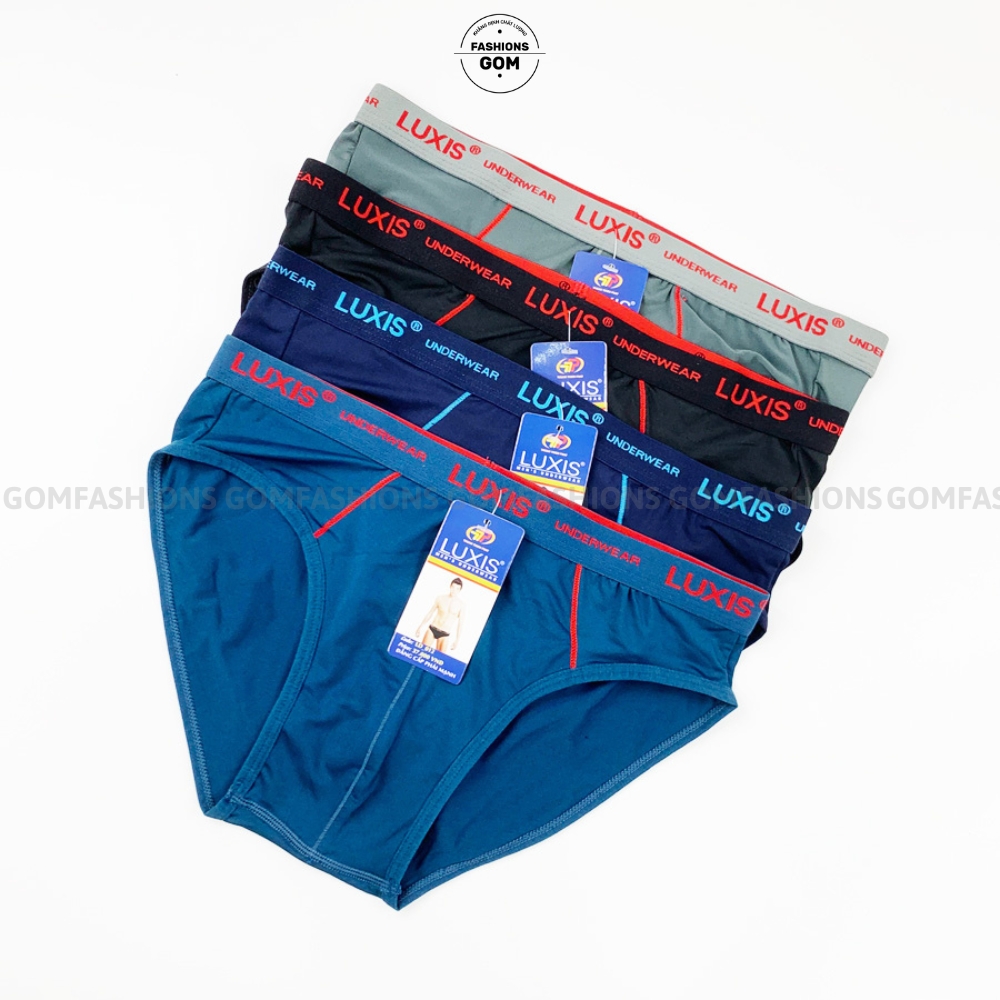 Combo 4 quần lót nam thun lạnh cao cấp luxis quần sịp nam co giãn 4 chiều, quần sịp nam mềm mịn siêu thoáng mát - qlna-luxis-cb4