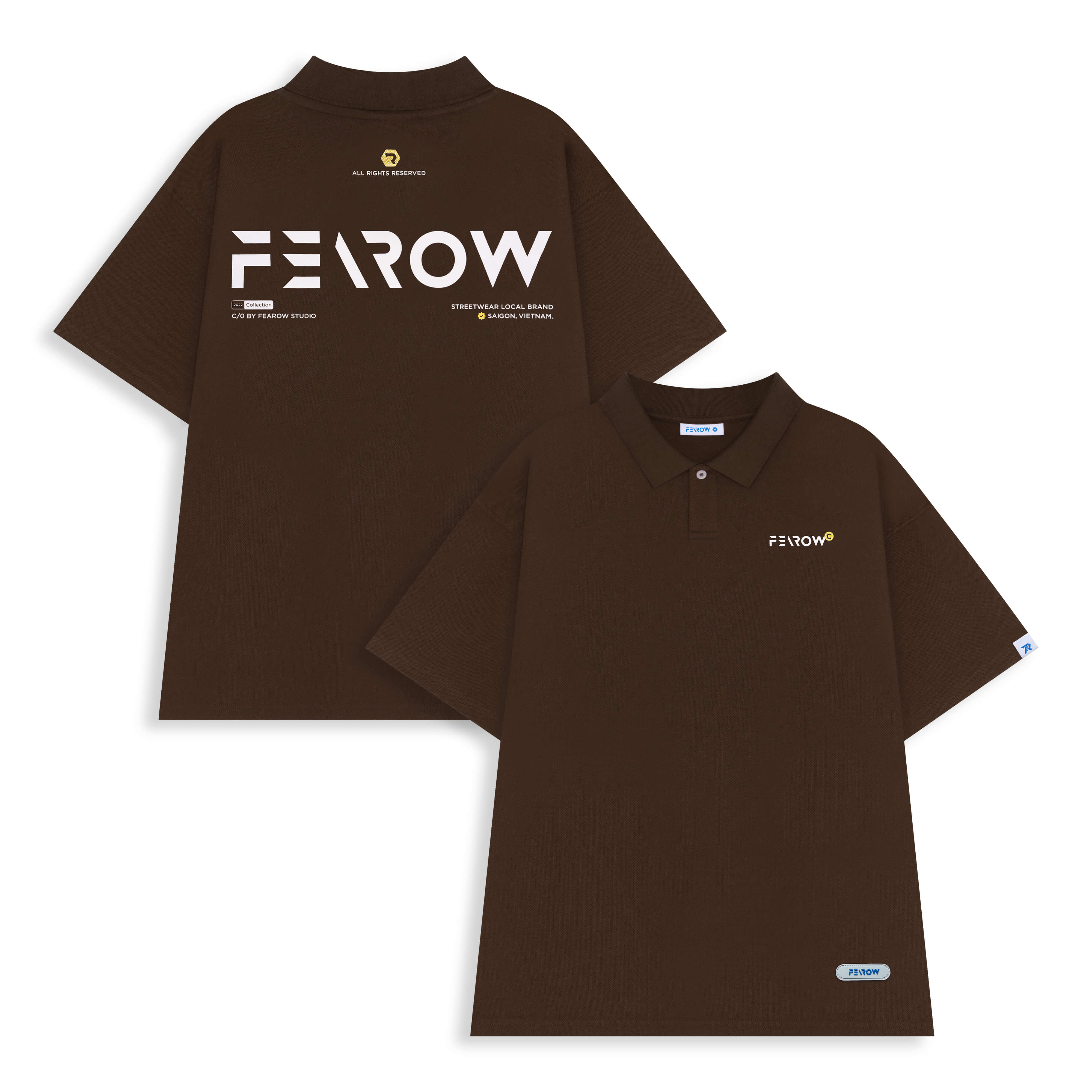 Áo polo fearow signature / màu nâu - fw704