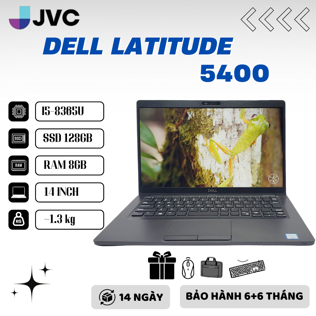  Laptop 2020 95-96%  Dell Latitude 5400 i5 8365U vPro  32GB  2TGB SSD  14inch FHD   Win 10Pro  Pin>4h liên tục 