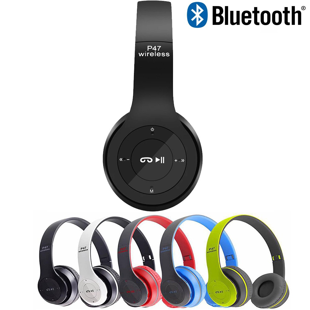 Tai nghe Bluetooth chụp tai P47 có khe cắm thẻ nhớ