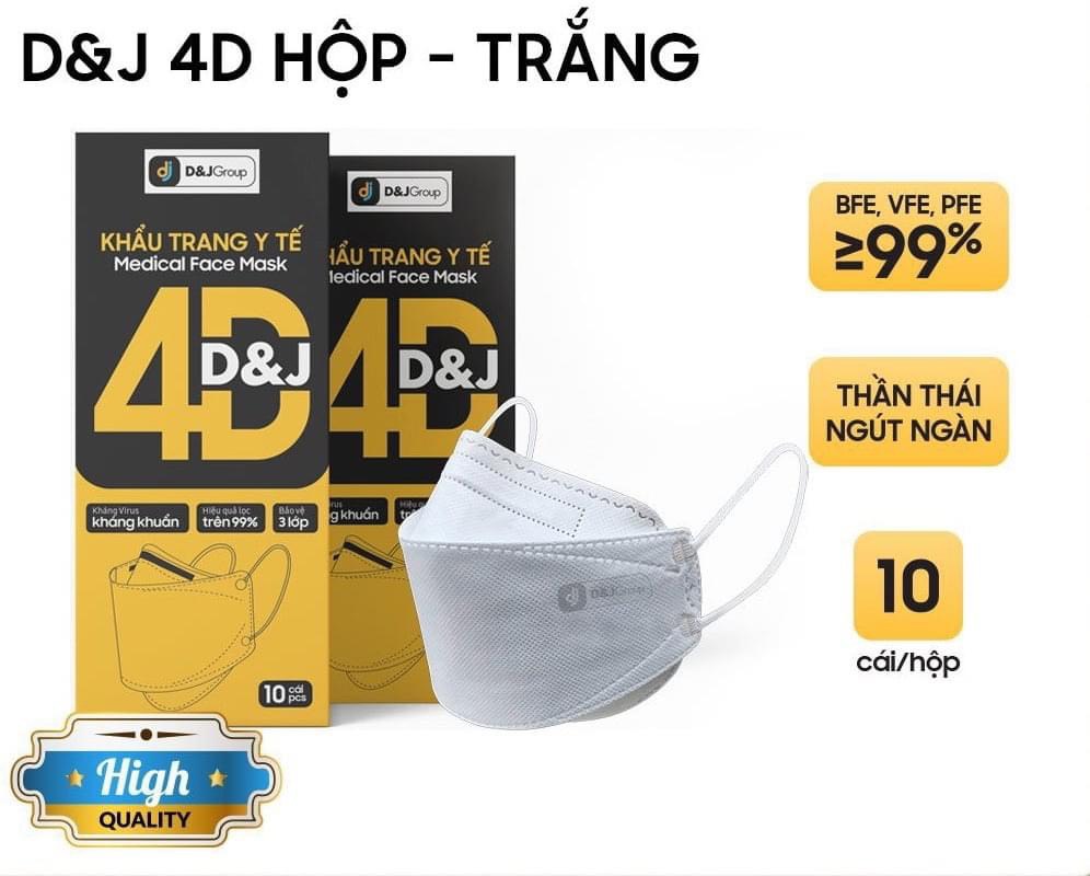 Khẩu trang y tế d&j 4d kf94 tiêu chuẩn quốc tế