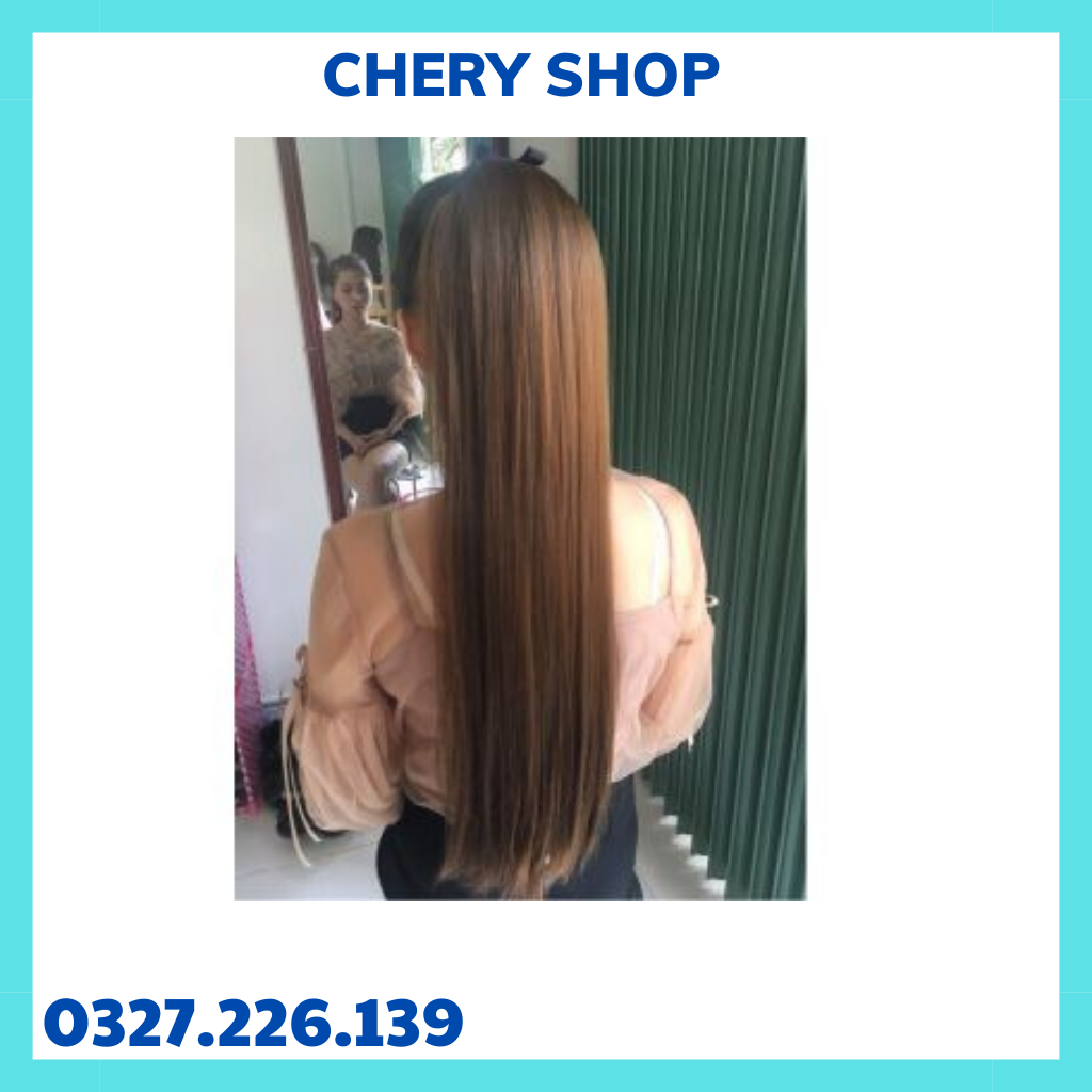 Tóc giả nữ cột ❤️freeship❤️ tóc giả buộc thẳng 50cm thẳng kèm ảnh