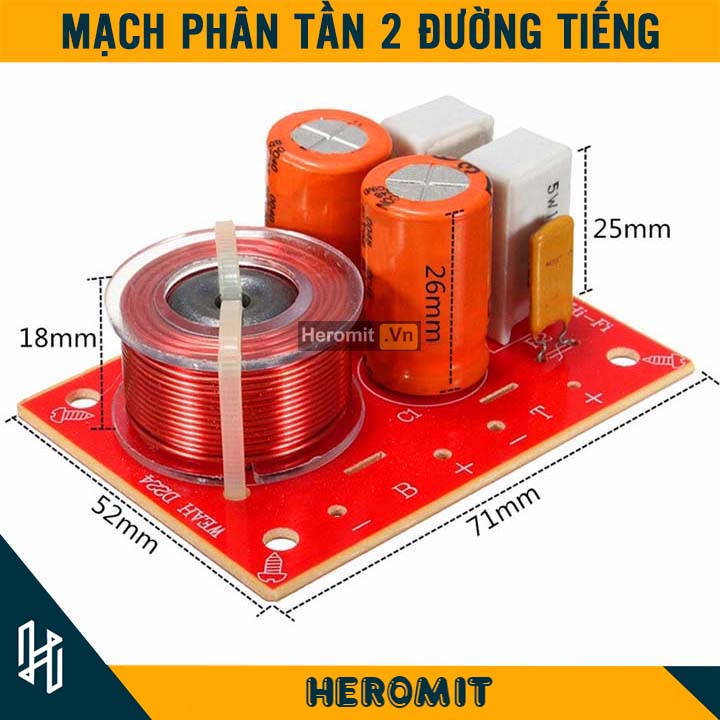 Mạch Phân Tần 2 kênh Bass Treble  80W  WEAH-D224