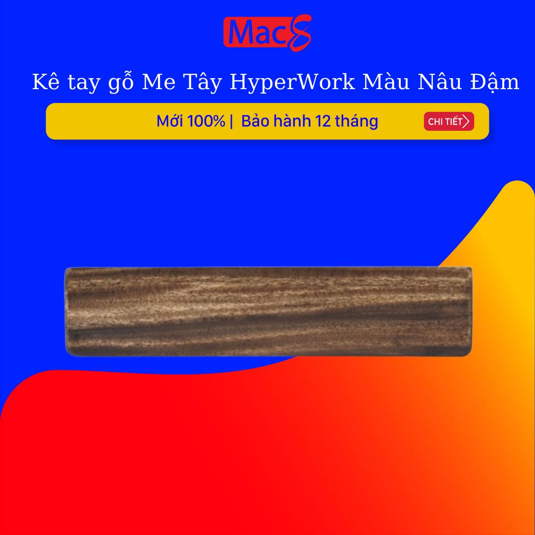 Kê tay gỗ me tây hyperwork màu nâu đậm