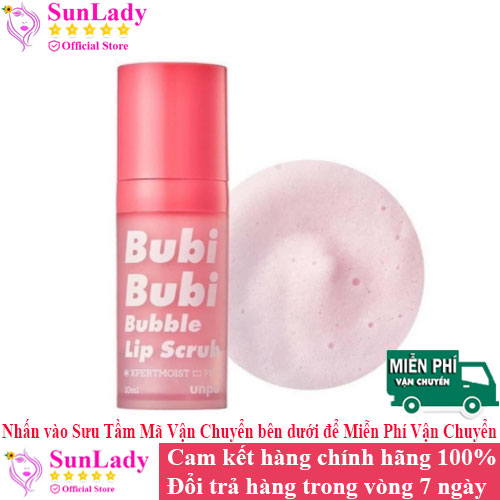 Tẩy tế bào chết môi dạng bọt Bubi Bubi lip 12ml - Tẩy da chết thải độc môi Bubi Bubi lip Unpa chính hãng