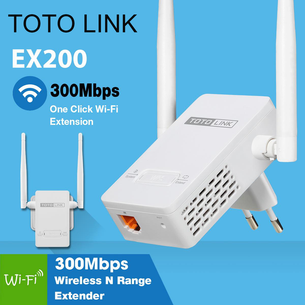 [HCM]Kích Sóng Wifi Totolink Ex200 Bộ Khuếch Đại Wifi Kích Sóng Wifi Toto Link Ex200 2 Cần Ăng Ten Bộ Kích Sóng Wifi Cực Mạnh Và Ổn Định Mẩu Mới Bán Chạy