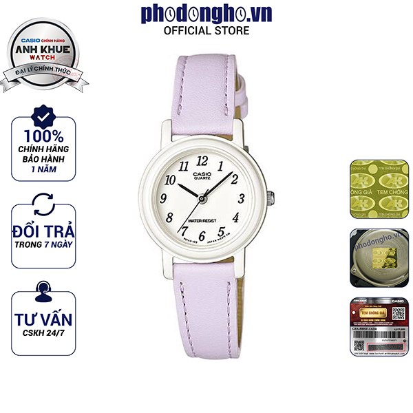 Đồng hồ nữ dây da Casio Anh Khuê LQ-139L-6BDF