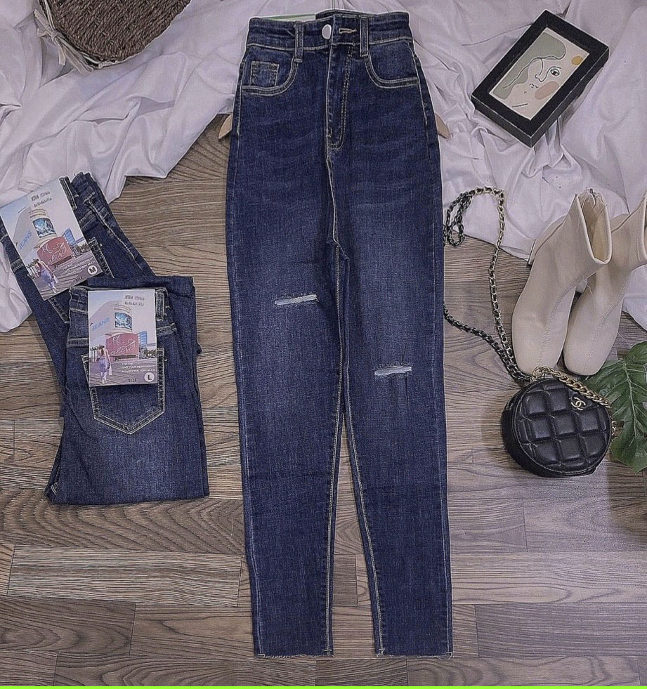 [HCM]Quần jean nữ lưng siêu cao  ( vải jean mềm co dãn thoải mái size 26-32) thời trang siêu hot tại THUYDIEUSHOP97 J20