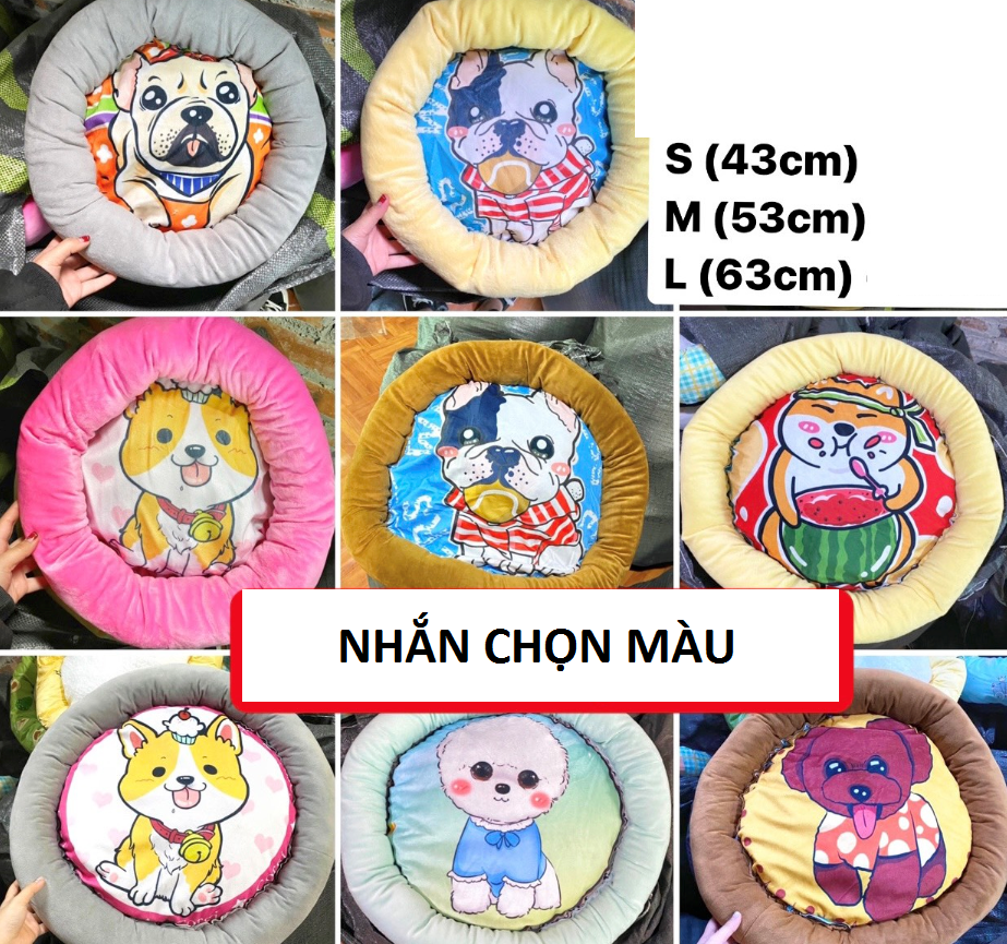 Đệm nệm ổ giường nằm lông chó mèo thú cưng đủ size kích cỡ