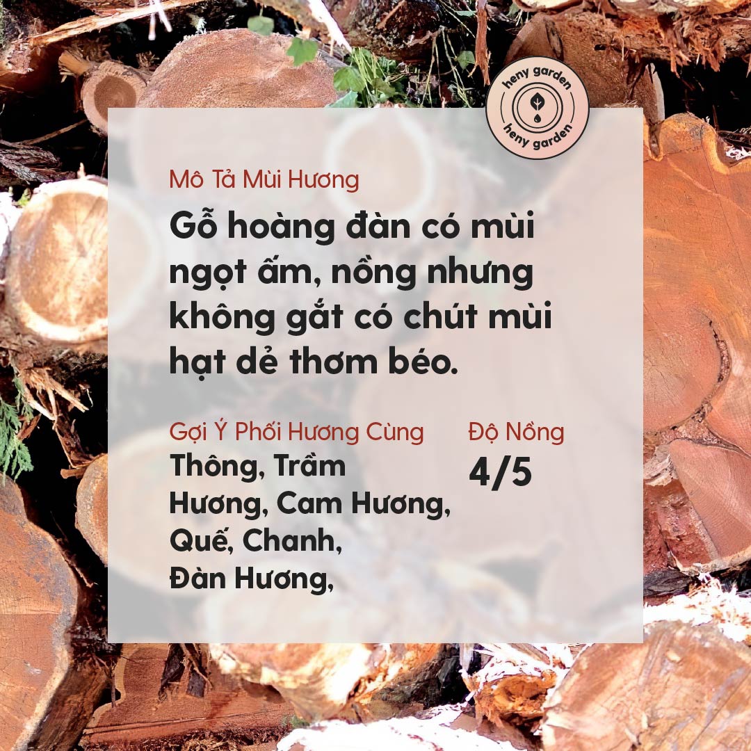 Tinh Dầu Thơm Phòng Tuyết Tùng (Hoàng Đàn) Organic Thiên Nhiên Nguyên Chất Đậm Đặc HENY GARDEN Xông Thơm Phòng, Làm Nến Thơm Thư Giãn Giúp Dễ Ngủ 10mL