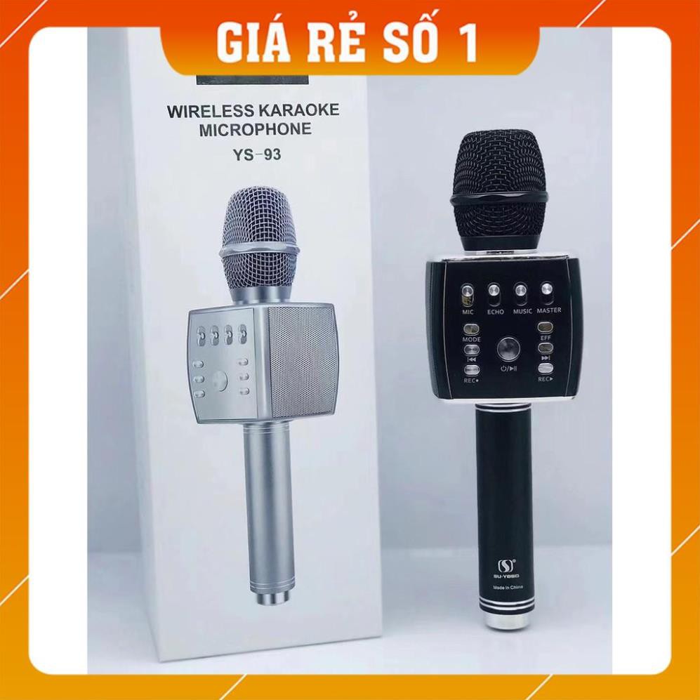 Mic Hát Karaoke | Micro Karaoke Bluetooth Kèm Loa Giá Rẻ  Micro Karaoke Bluetooth  Micro YS-93.Micro YS-93. Mic Karaoke Bluetooth  Tích Hợp Công Nghệ Âm Thanh Hifi