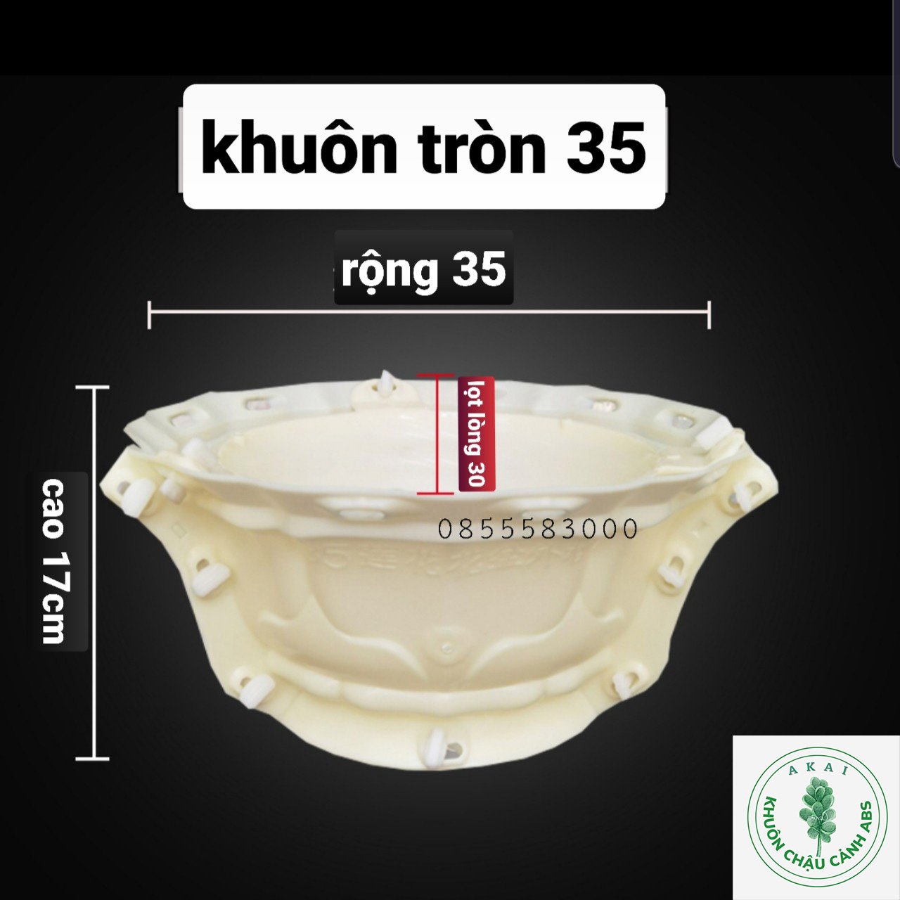 Khuôn đúc chậu cảnh tròn 35