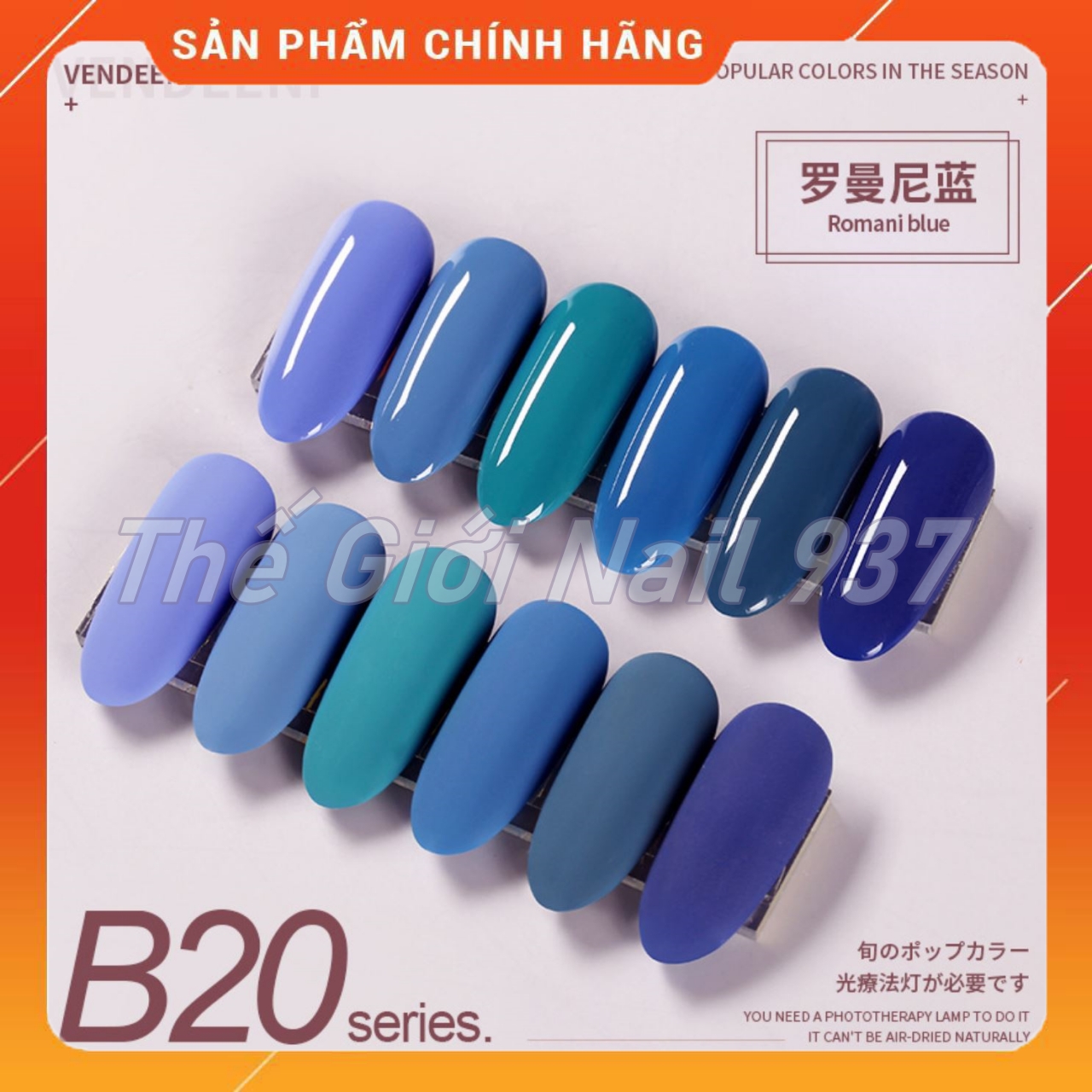 Sơn gell as chai đỏ mã b20 - 15ml - lẻ màu
