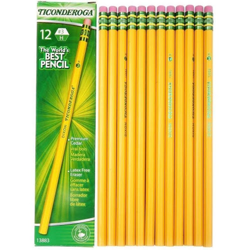 [HCM]HỘP 12 BÚT CHÌ GỖ TICONDEROGA #2 HB SOFT