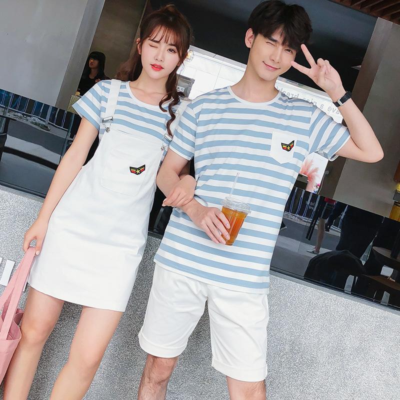 SET áo đôi yếm nữ, quần kaki nam Hàn Quốc HQCOUPLE - AV198 (có ảnh thật)