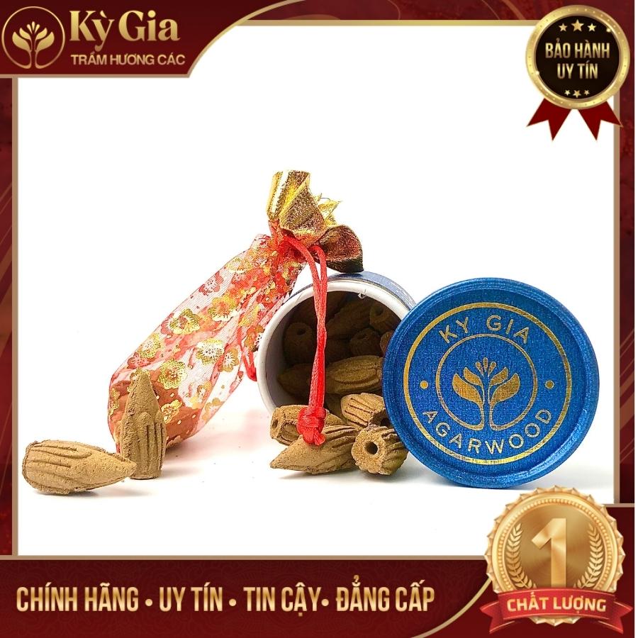 Nụ trầm hương cao cấp kỳ gia trầm hương các- túi gấm tách lẻ set 5 nụ trầm