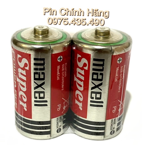 Pin Trung Maxell R14P Chính Hãng Vỉ 2 Viên - Made in Indonesia