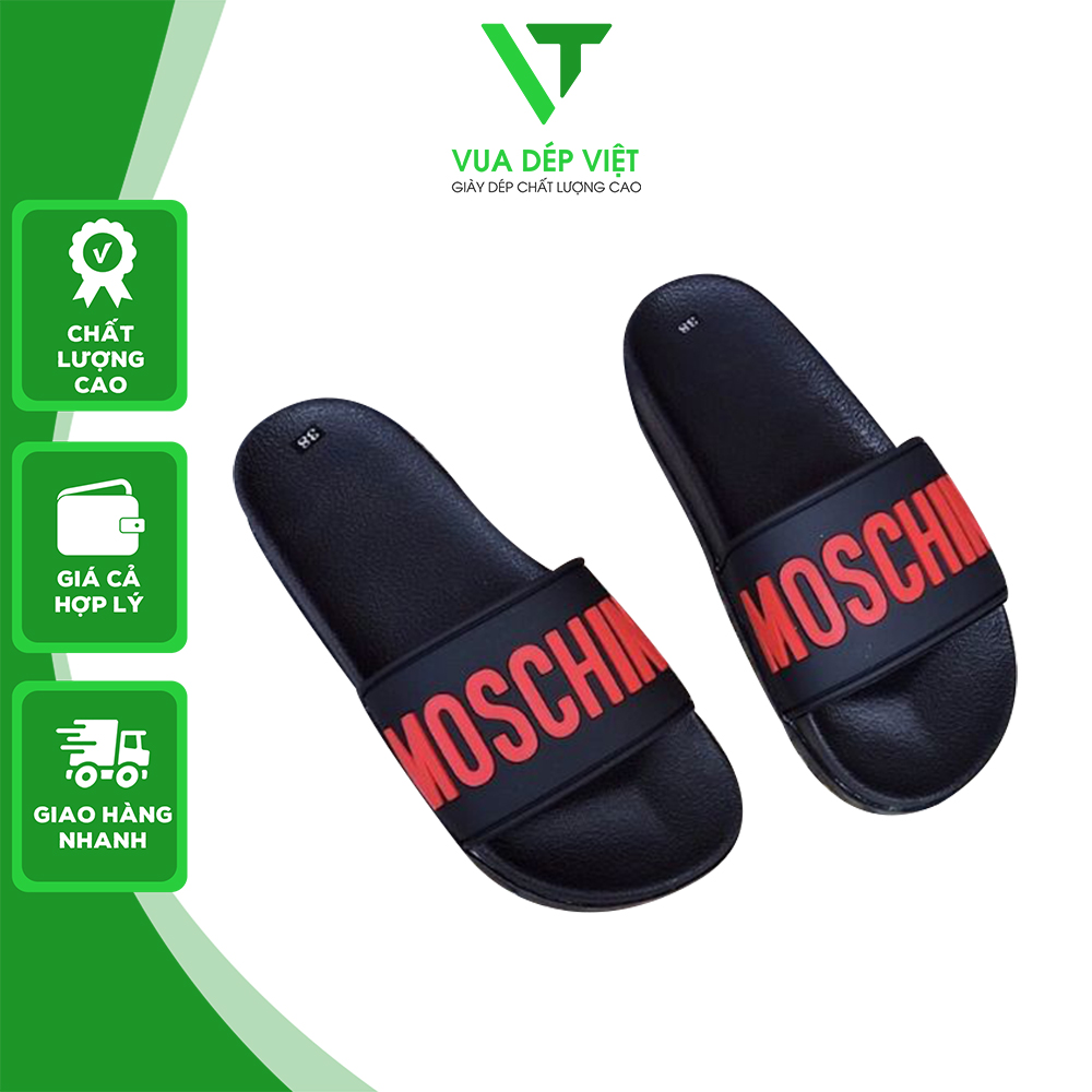 Dép quai ngang nam Mochino chữ đỏ DV14 dép nam thời trang siêu nhẹ đế cao chống trơn trượt mang êm chân - Vua Dép Việt